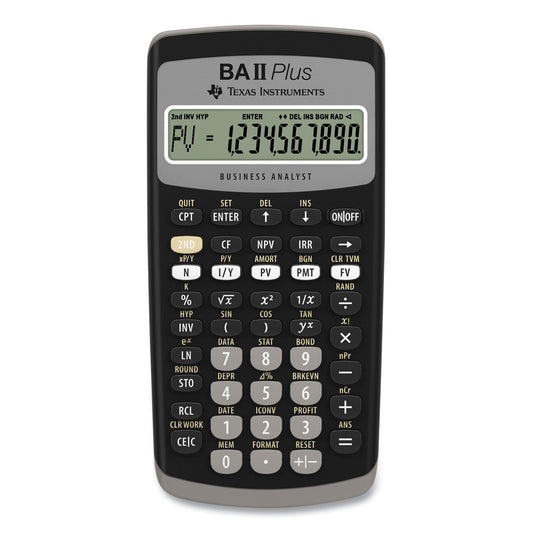 Texas Instruments BAIIPlus Financial Calculator, 10-Digit LCD