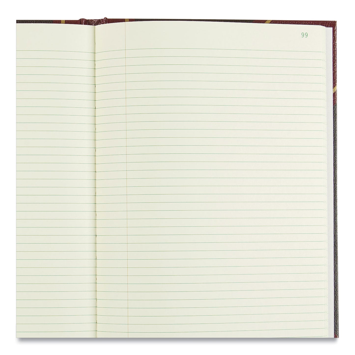 National Paper Texthide Eye-Ease Record Book, Black/Burgundy/Gold Cover, 14.25 x 8.75 Sheets, 300 Sheets/Book (57131)