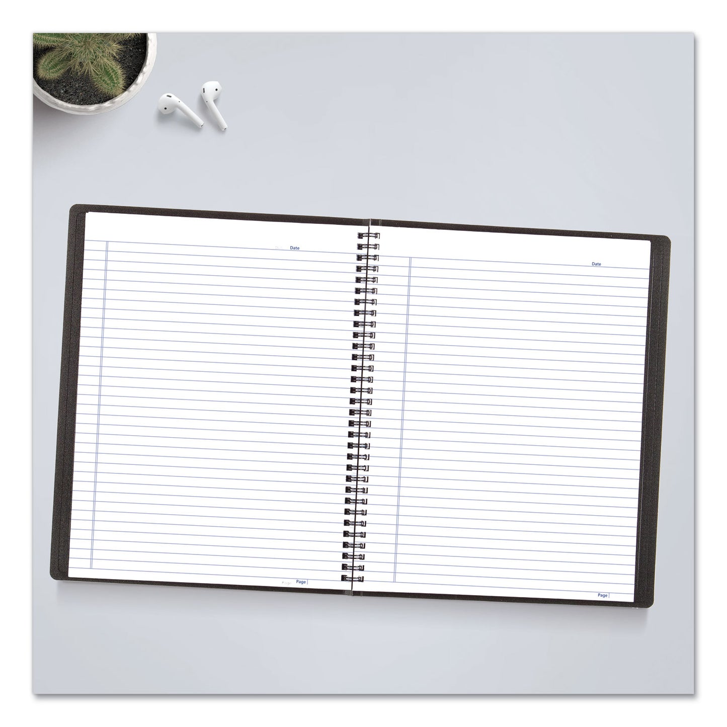 Blueline Duraflex Poly Notebook, 1-Subject, Medium/College Rule, Black Cover, (80) 11 x 8.5 Sheets (B4181)