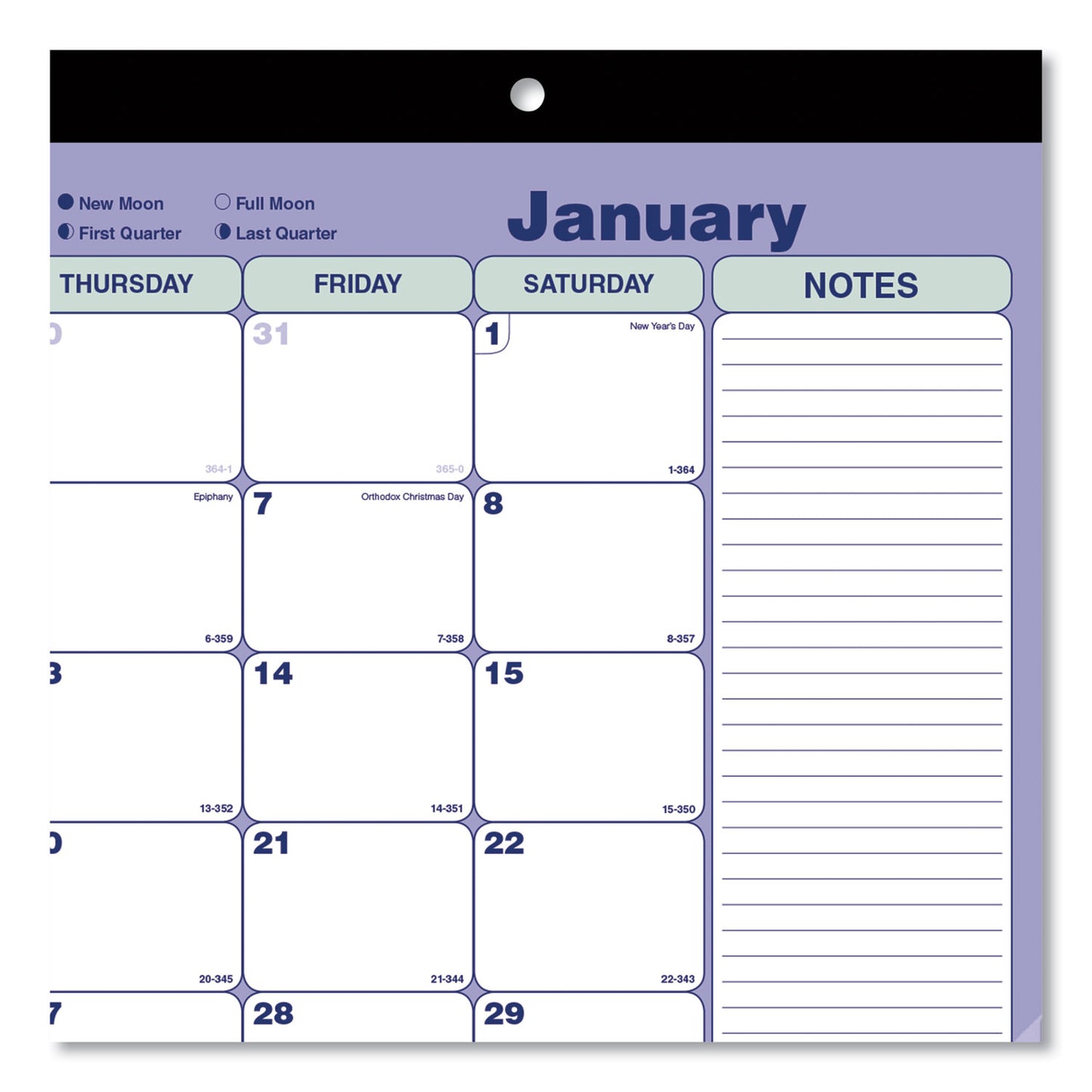 Brownline Monthly Desk Pad Calendar, 17.75 x 10.88, White/Blue/Green Sheets, Black Binding, Clear Corners, 12-Month (Jan to Dec): 2025 (C181700)