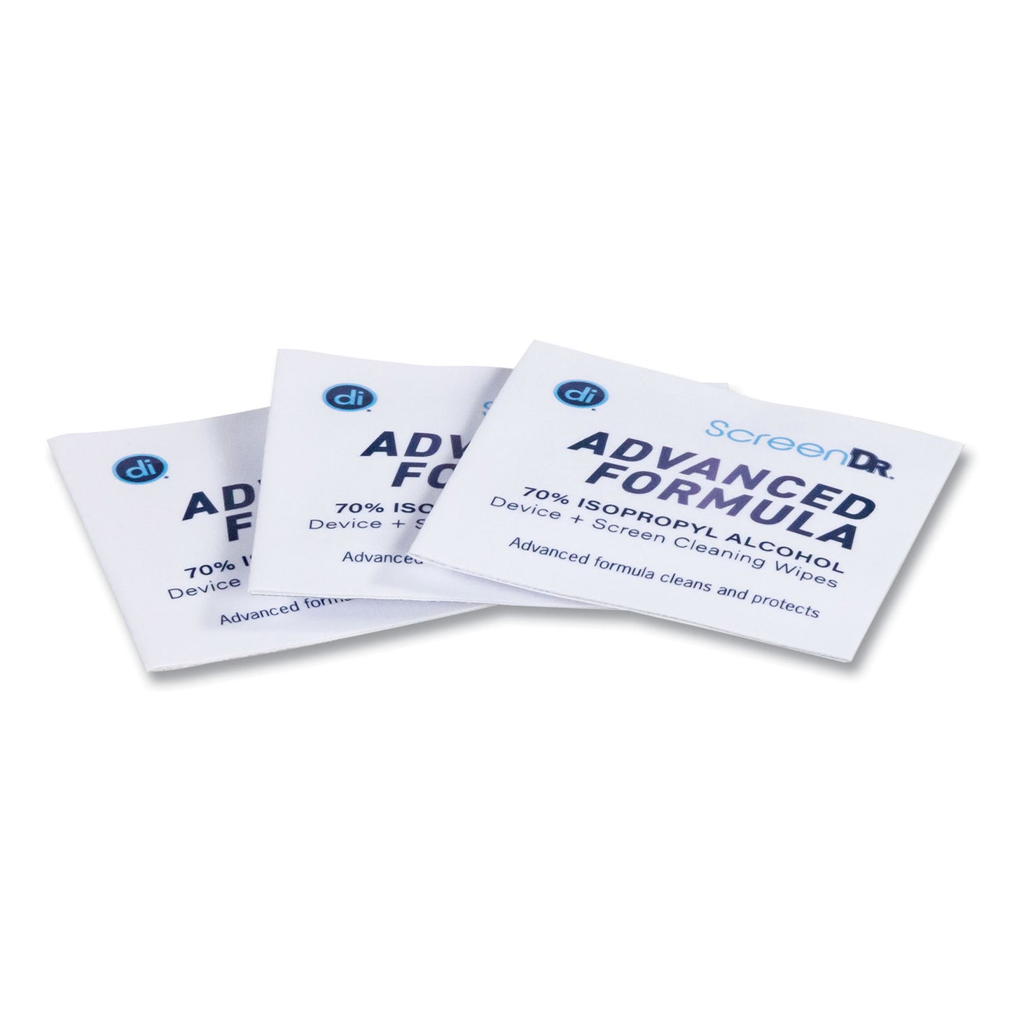 Digital Innovations ScreenDr Device and Screen Cleaning Wipes, Includes 60 Individually Wrapped Wipes and 8" Microfiber Cloth, 6 x 5, White (32347)