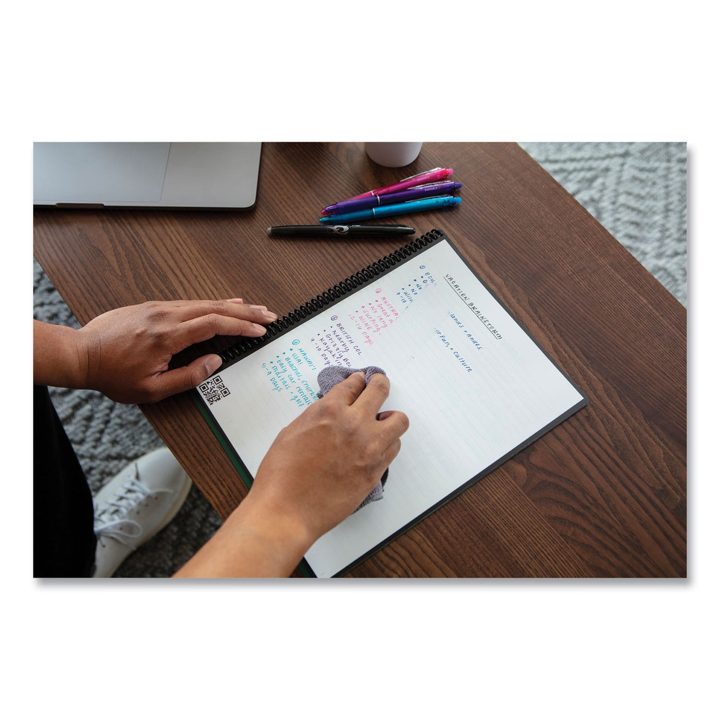 Rocketbook Fusion Smart Notebook, Seven Assorted Page Formats, Black Cover, (21) 11 x 8.5 Sheets (FLRCAFR)