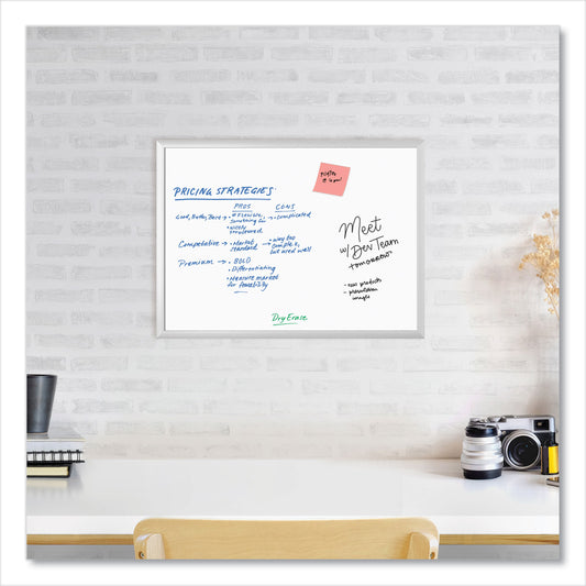 U Brands Melamine Dry Erase Board, 23 x 17, White Surface, Silver Frame (030U0001)
