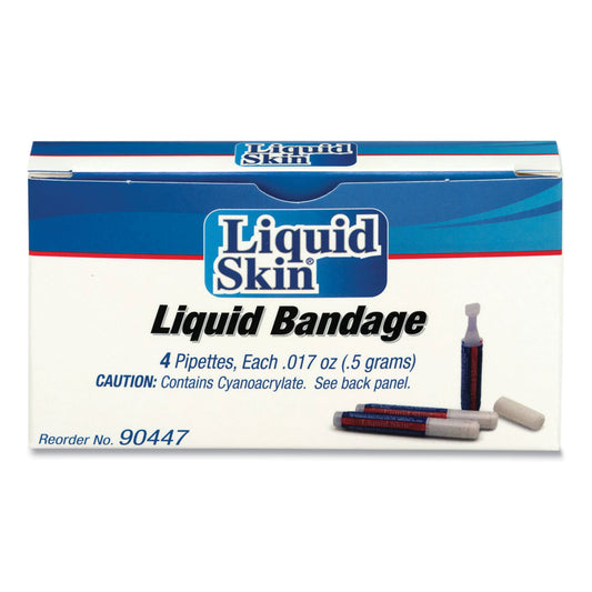 PhysiciansCare Liquid Bandage, 0.017 oz Pipette, 4/Box (90447)