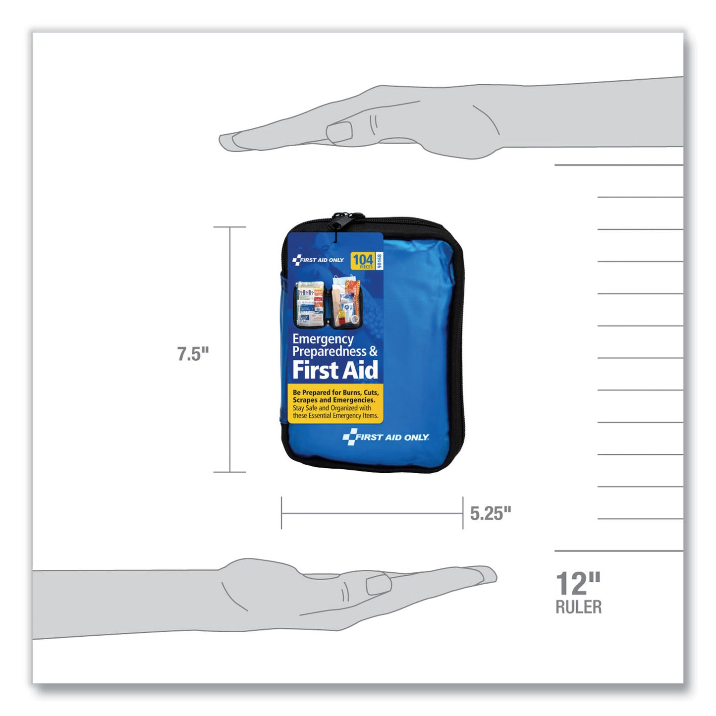 PhysiciansCare Soft-Sided First Aid and Emergency Kit, 104 Pieces, Soft Fabric Case (90168)