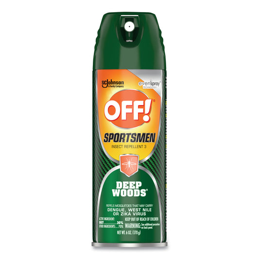 OFF! Deep Woods Sportsmen Insect Repellent, 6 oz Aerosol Spray, 12/Carton (334684)