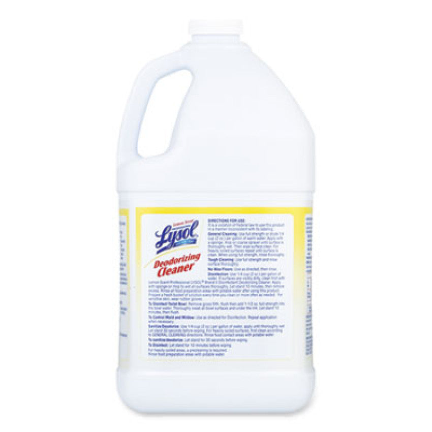 Lysol Disinfectant Deodorizing Cleaner Concentrate, 1 gal Bottle, Lemon Scent (76334)
