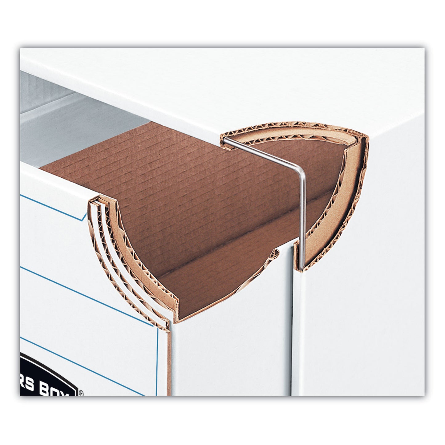 Bankers Box File/Cube Box Shell, Legal/Letter, 23.75 x 19.75, White/Blue, 6/Carton (0162601)