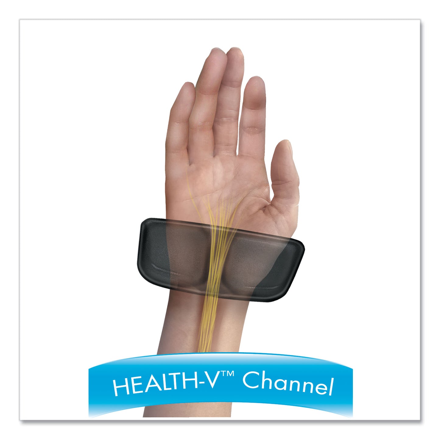 Fellowes Gel Keyboard Palm Support, 18.25 x 3.37, Black (9183201)