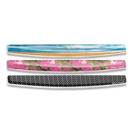 Fellowes Photo Gel Keyboard Wrist Rest with Microban Protection, 18.56 x 2.31, Pink Flowers Design (9179101)