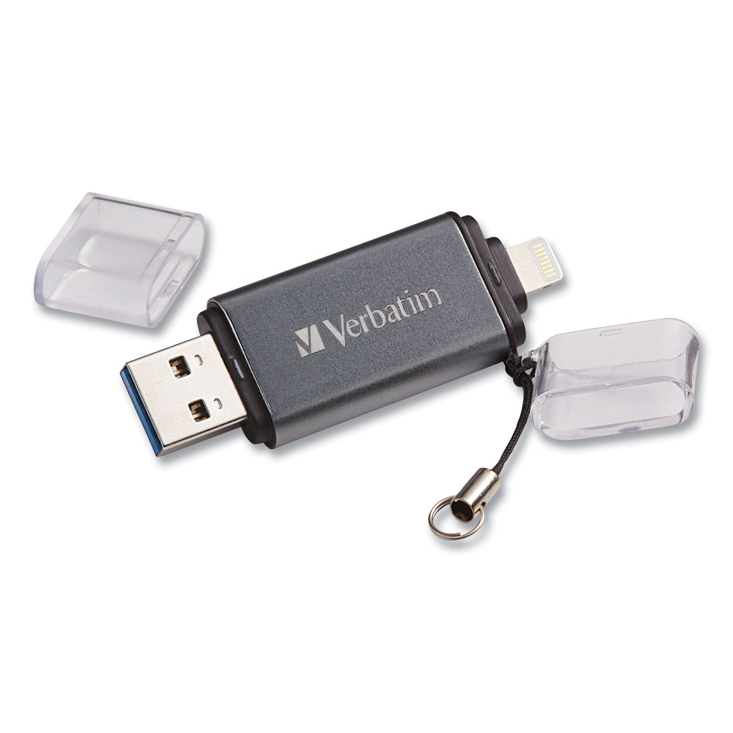 Verbatim Store 'n' Go Dual USB 3.0 Flash Drive for Apple Lightning Devices, 32 GB, Graphite (49300)