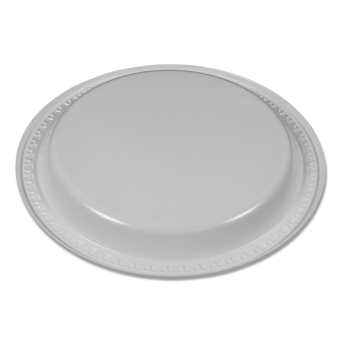 Tablemate Plastic Dinnerware, Plates, 7" dia, White, 125/Pack (7644WH)