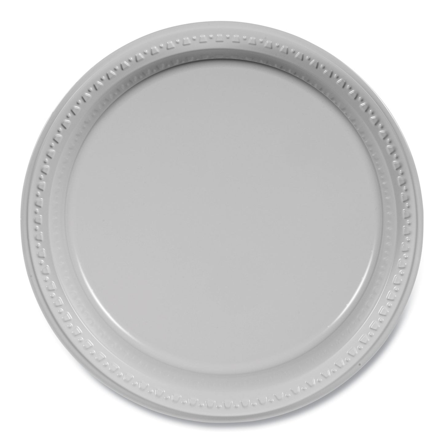 Tablemate Plastic Dinnerware, Plates, 10.25" dia, White, 125/Pack (TM10644WH)