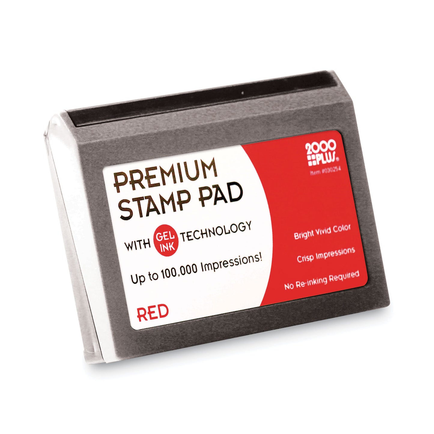 COSCO Microgel Stamp Pad for 2000 PLUS, 6.17" x 3.13", Red (030257)