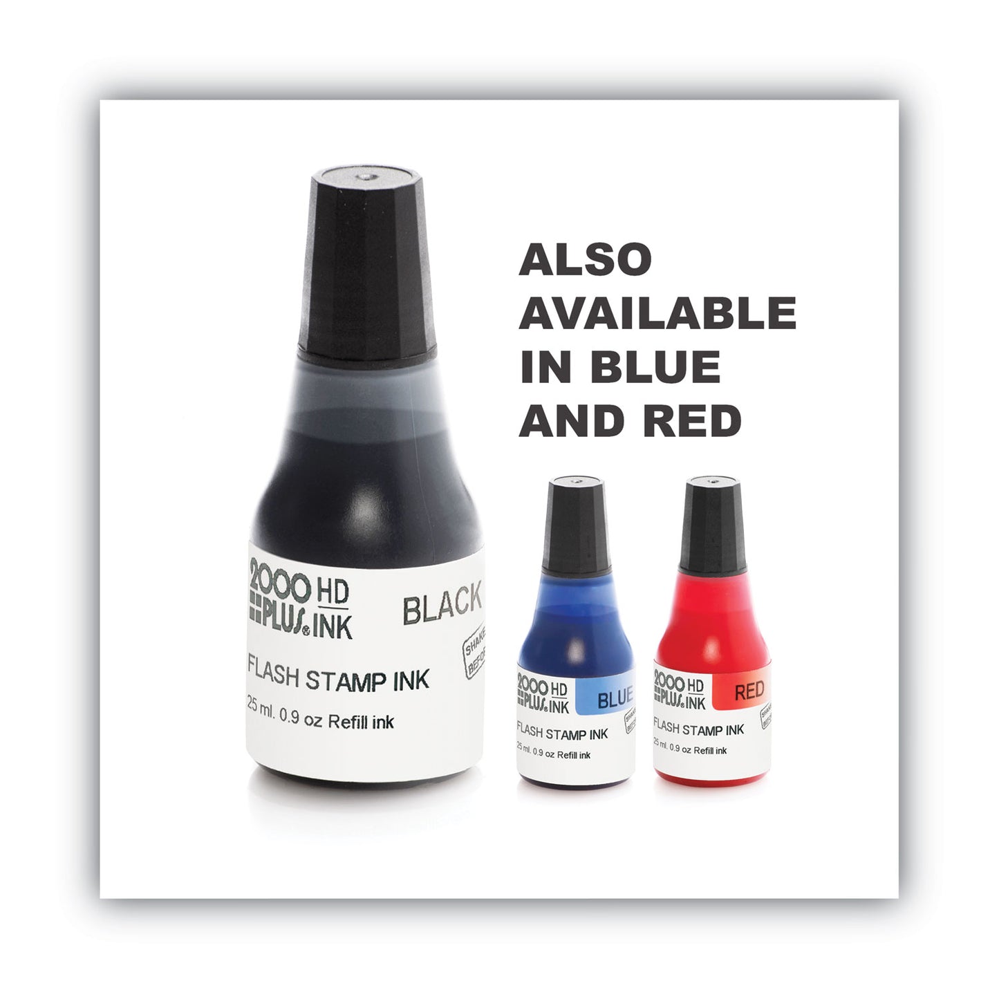 2000 PLUS Pre-Ink High Definition Refill Ink, 0.9 oz. Bottle, Black (033957)