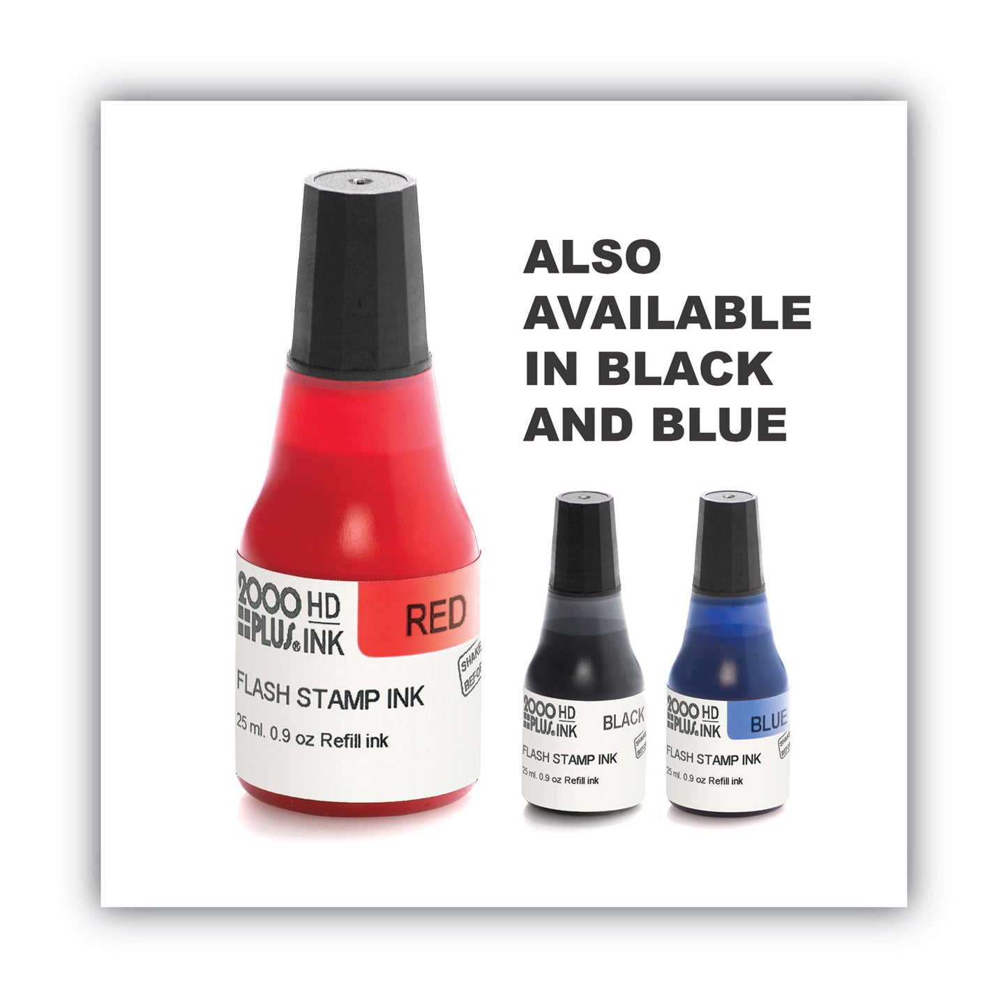 2000 PLUS Pre-Ink High Definition Refill Ink, Red, 0.9 oz Bottle, Red (033958)