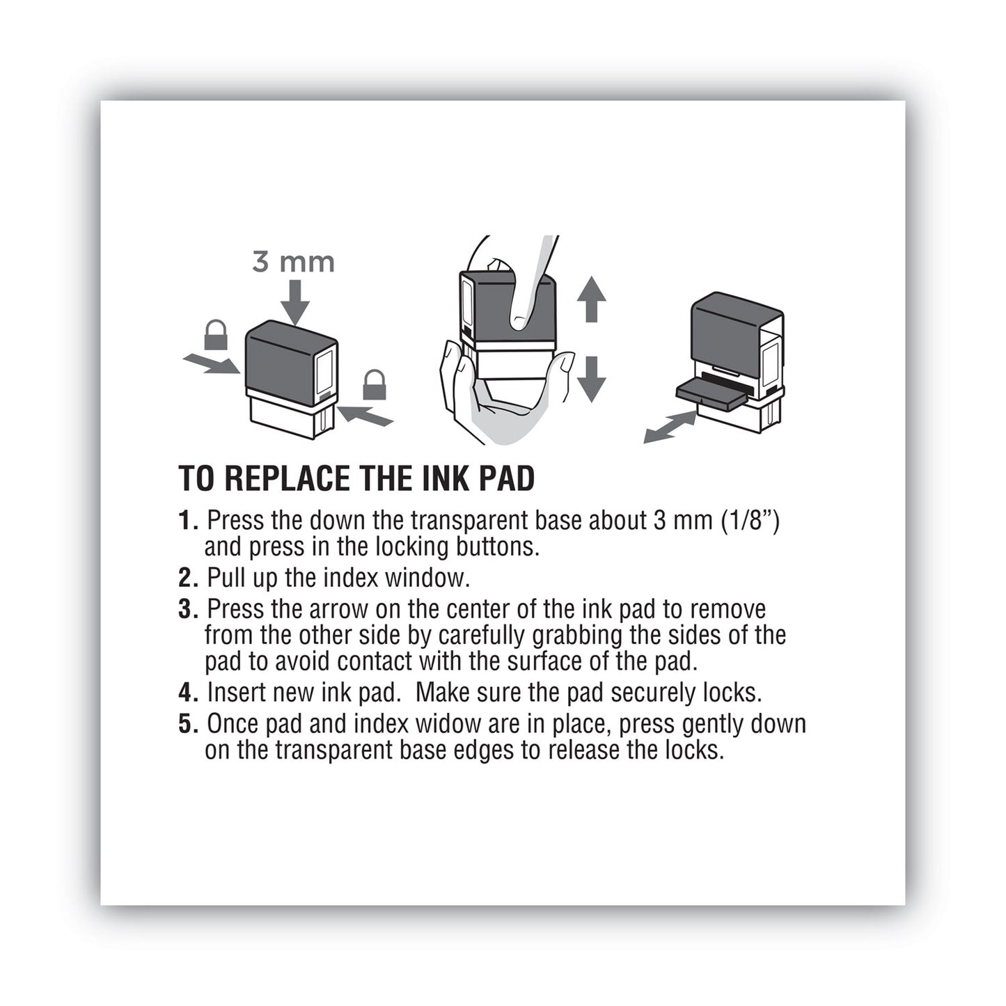 Replacement Ink Pad for 2000PLUS 1SI40PGL and 1SI40P, 2.38" x 0.25", Red (065473)