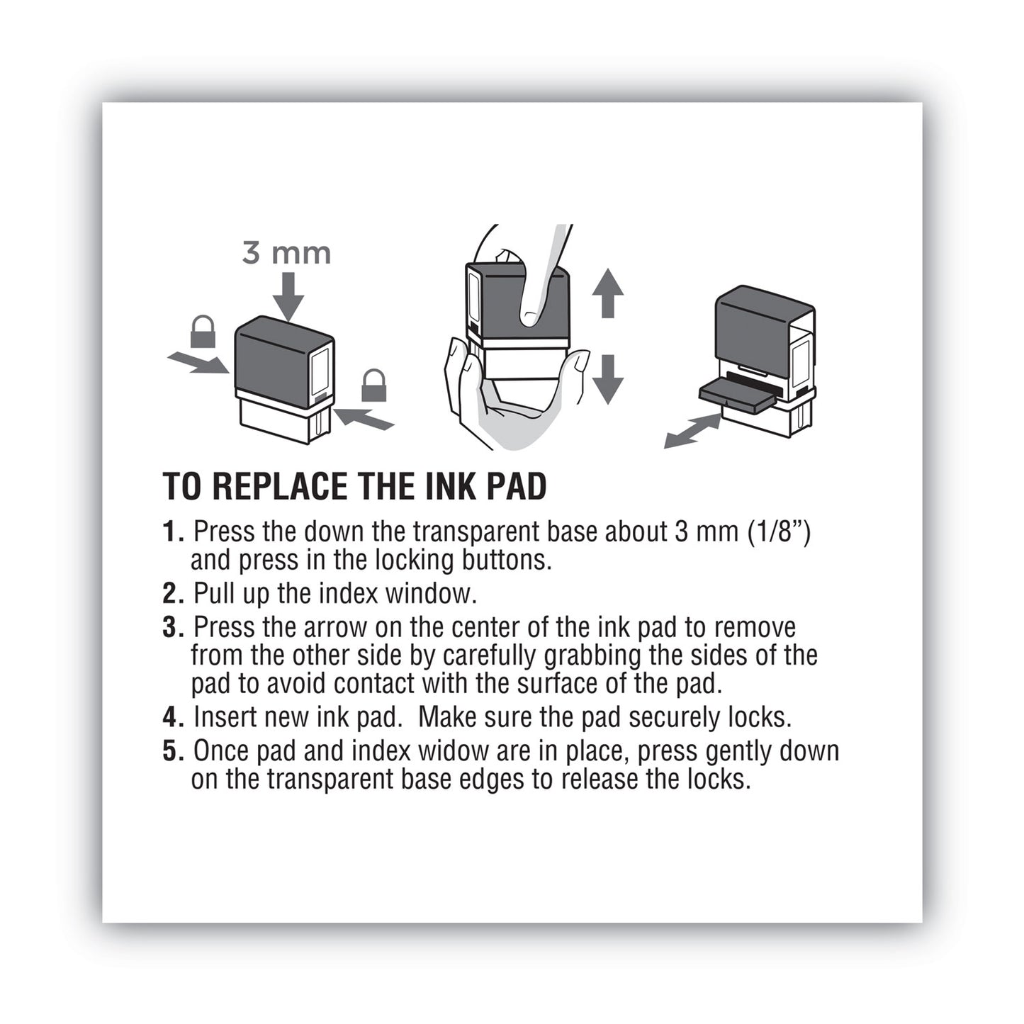 Replacement Ink Pad for 2000PLUS 1SI50P, 2.81" x 0.25", Red (065479)