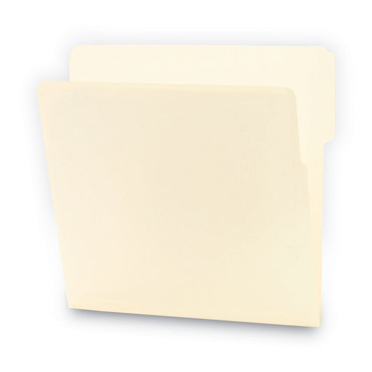 Smead Heavyweight Manila End Tab Folders, 9" High Front, 1/3-Cut Tabs: Top, Letter Size, 0.75" Expansion, Manila, 100/Box (24135)