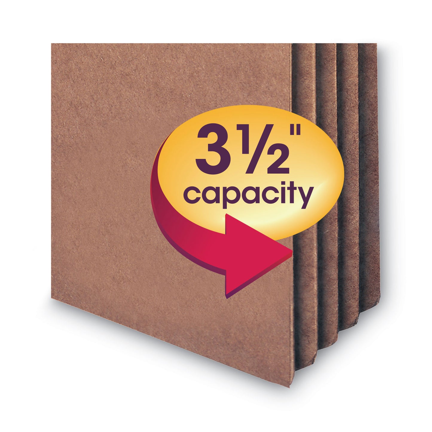 Smead Redrope Drop Front File Pockets, 3.5" Expansion, Letter Size, Redrope, 25/Box (73224)