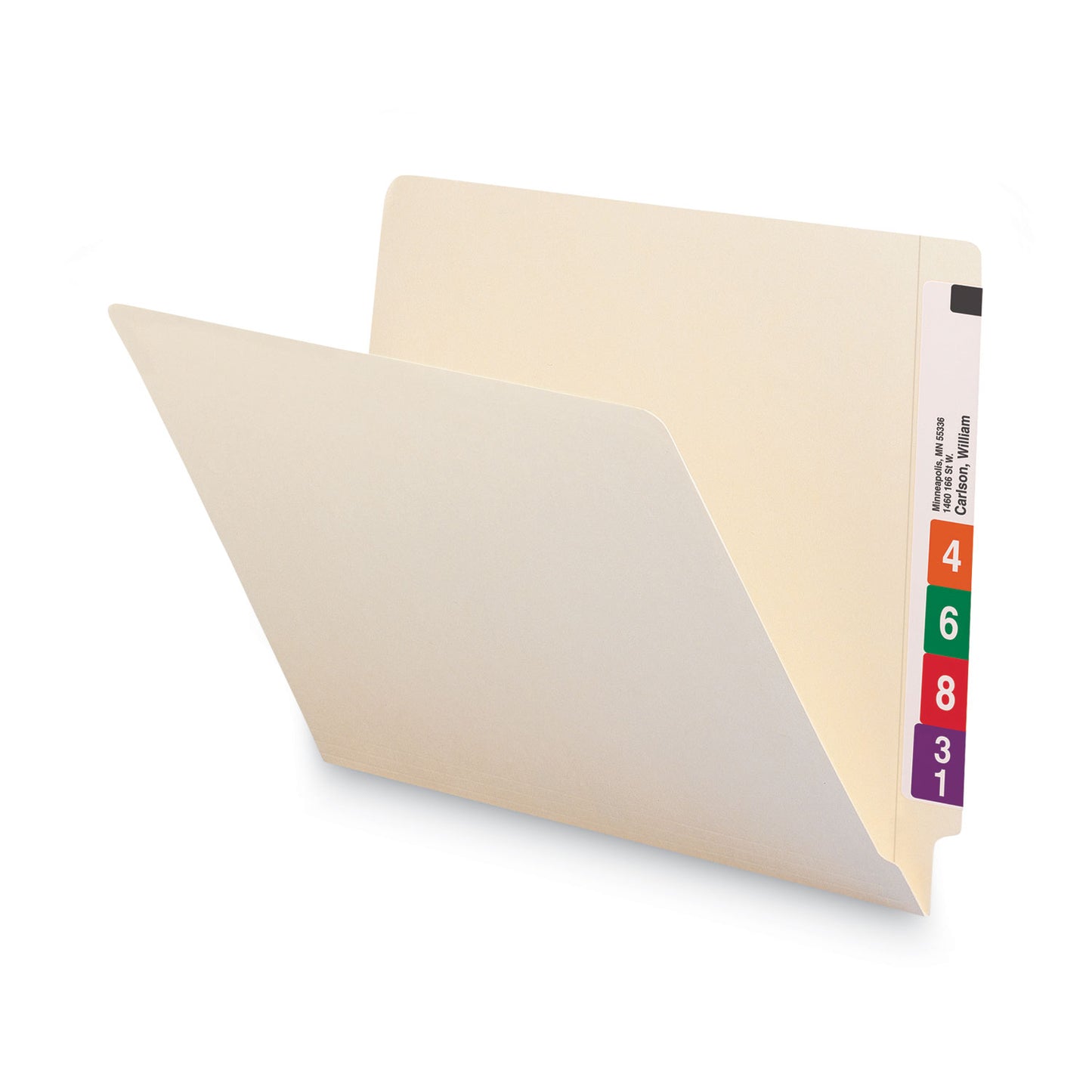 Smead 100% Recycled Manila End Tab Folders, Straight Tabs, Letter Size, 0.75" Expansion, Manila, 100/Box (24160)