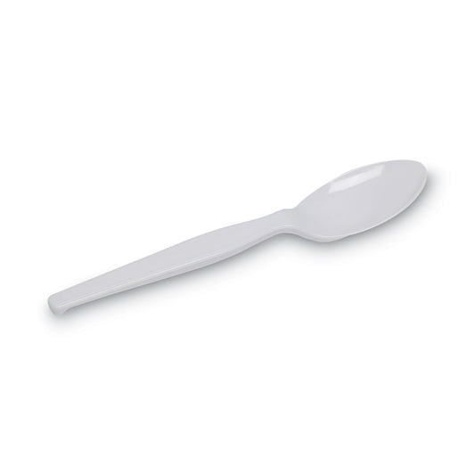 Dixie Individually Wrapped Mediumweight Polystyrene Cutlery, Teaspoons, White, 1,000/Carton (TM23C7)