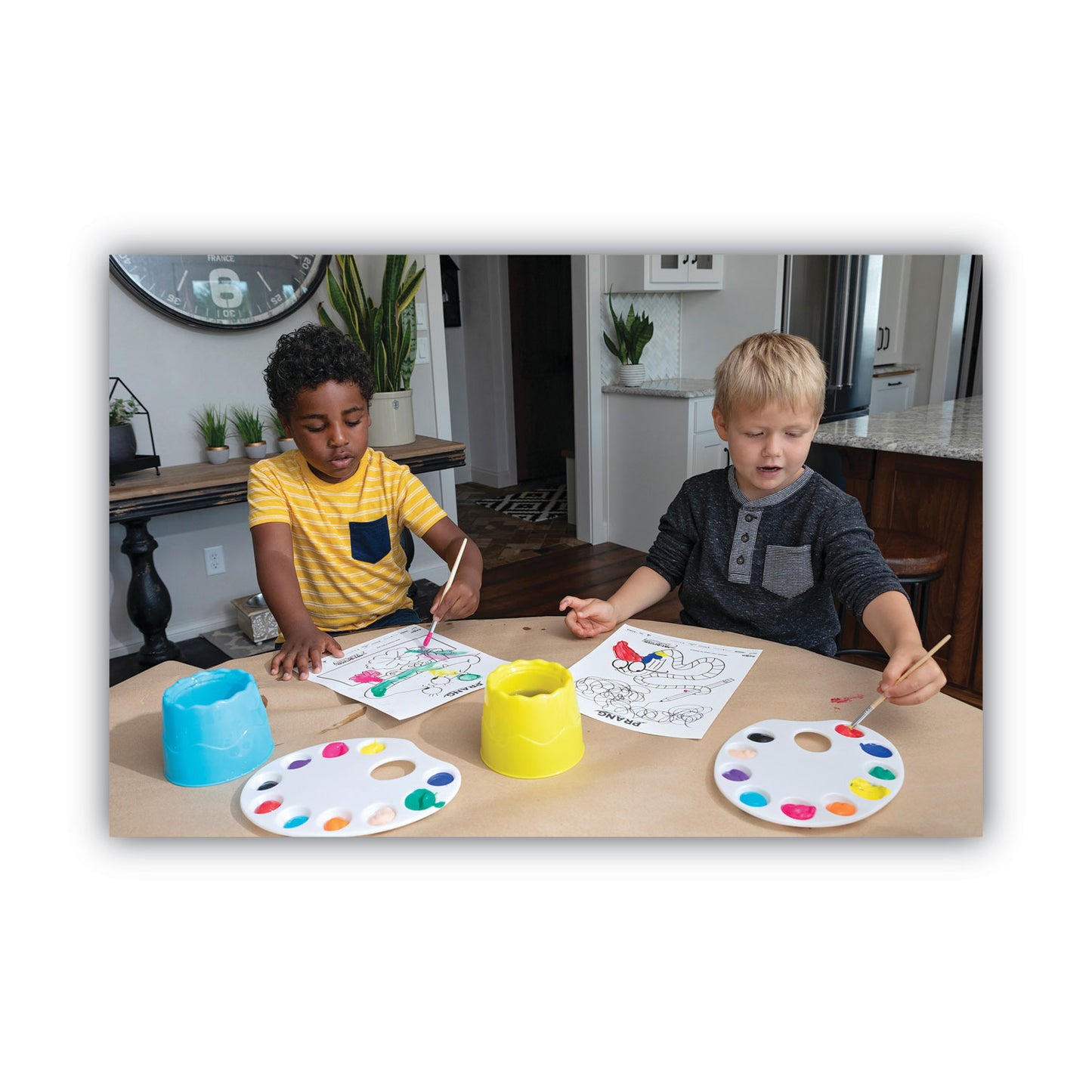 Prang Washable Paint, 12 Assorted Colors, 16 oz Dispenser-Cap Bottle, 12/Pack (10796)