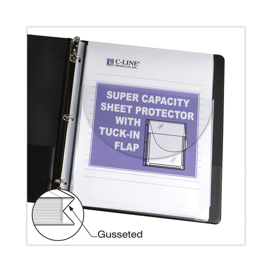 C-Line Super Capacity Sheet Protectors with Tuck-In Flap, 200", Letter Size, 10/Pack (61027)