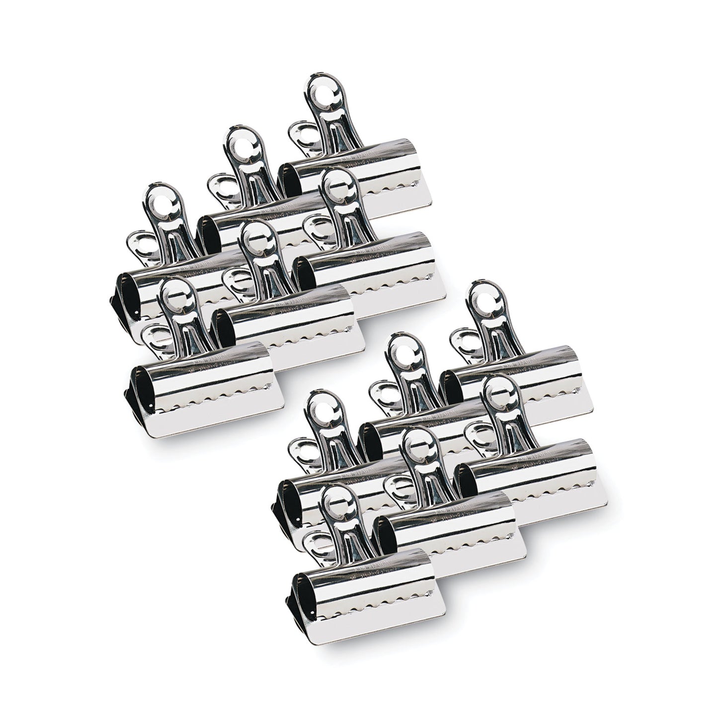 X-ACTO Bulldog Clips, Jumbo, Nickel, 12/Box (2004LMR)