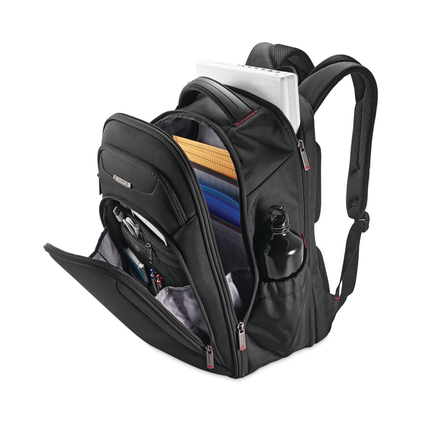Samsonite Xenon 3 Laptop Backpack, Fits Devices Up to 15.6", Ballistic Polyester, 12 x 8 x 17.5, Black (894311041)