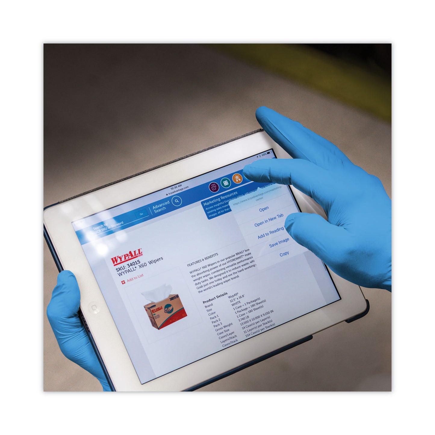 KleenGuard G10 2PRO Nitrile Gloves, Blue, X-Large, 90/Box (54424)