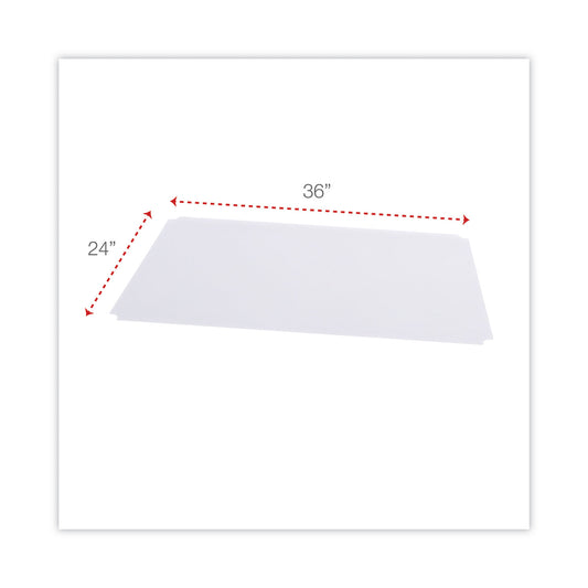 Alera Shelf Liners For Wire Shelving, Clear Plastic, 36w x 24d, 4/Pack (SW59SL3624)