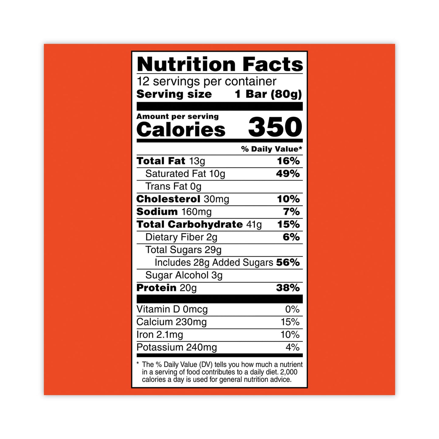 Gatorade Recover Chocolate Chip Whey Protein Bar, 2.8 oz Bar, 12 Bars/Carton (29500032)