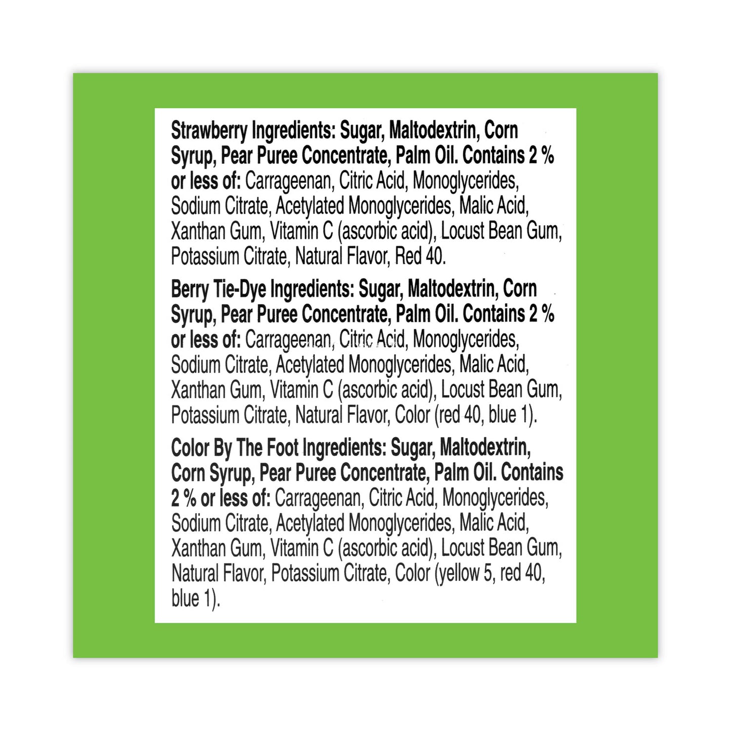 Betty Crocker Fruit By The Foot Variety Pack, Assorted Flavors, 0.75 oz, 36 Pouches/Carton (20900408)