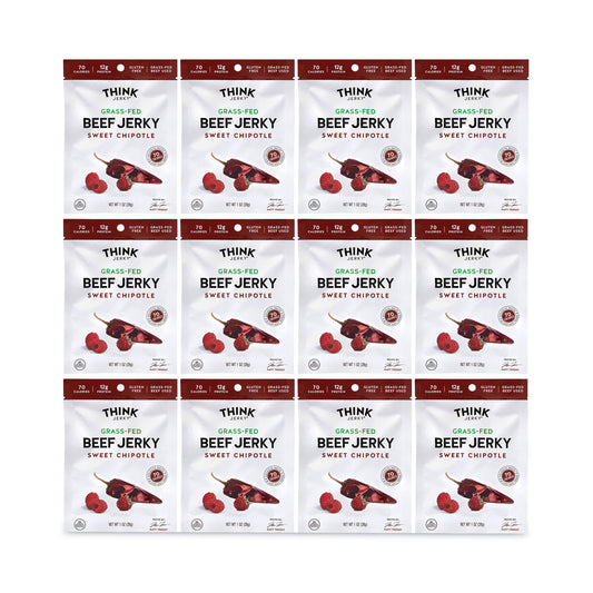 Think Jerky Sweet Chipotle Beef Jerky, 1 oz Pouch, 12/Pack (22000985)