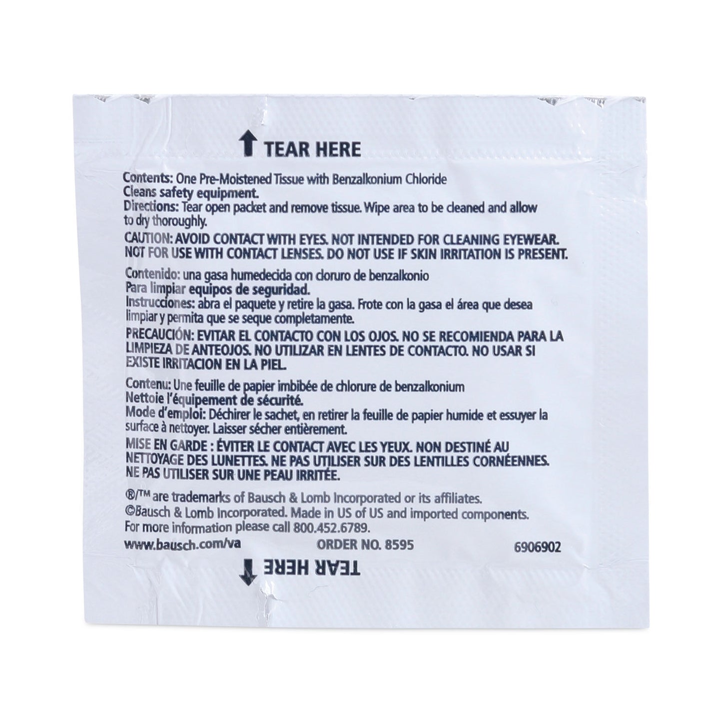 Lomb Antibacterial Office Equipment Wet Wipes, Cloth, 5 x 8, Unscented, White, 100/Box (8595)