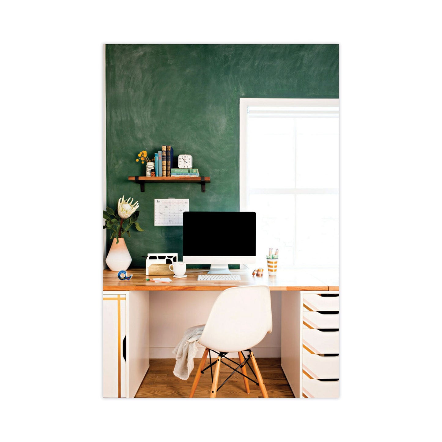 Scotch Wall-Safe Tape with Dispenser, 1" Core, 0.75" x 54.17 ft, Clear, 4/Pack (4183)