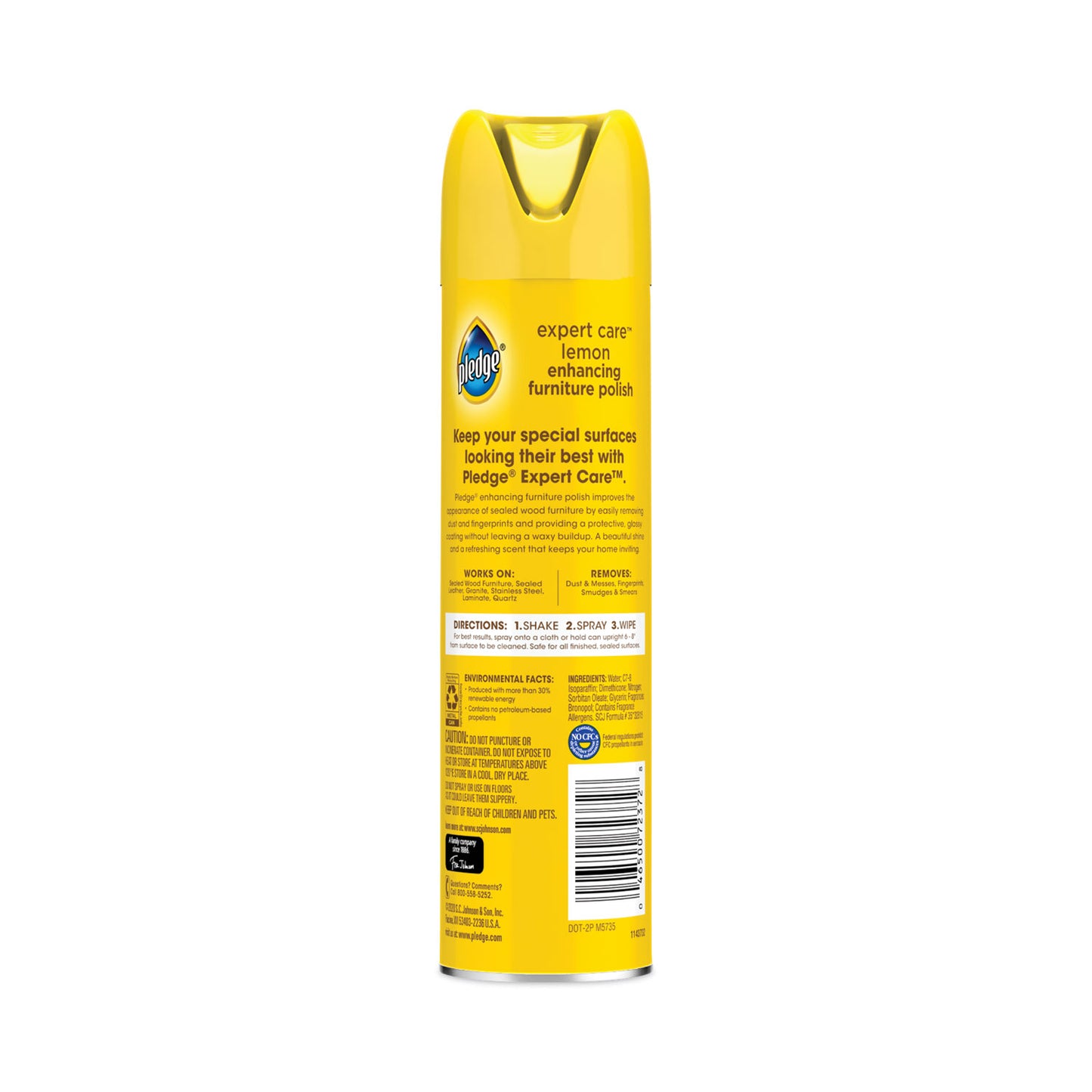 Pledge Furniture Polish, Lemon, 9.7 oz Aerosol Spray (336298EA)