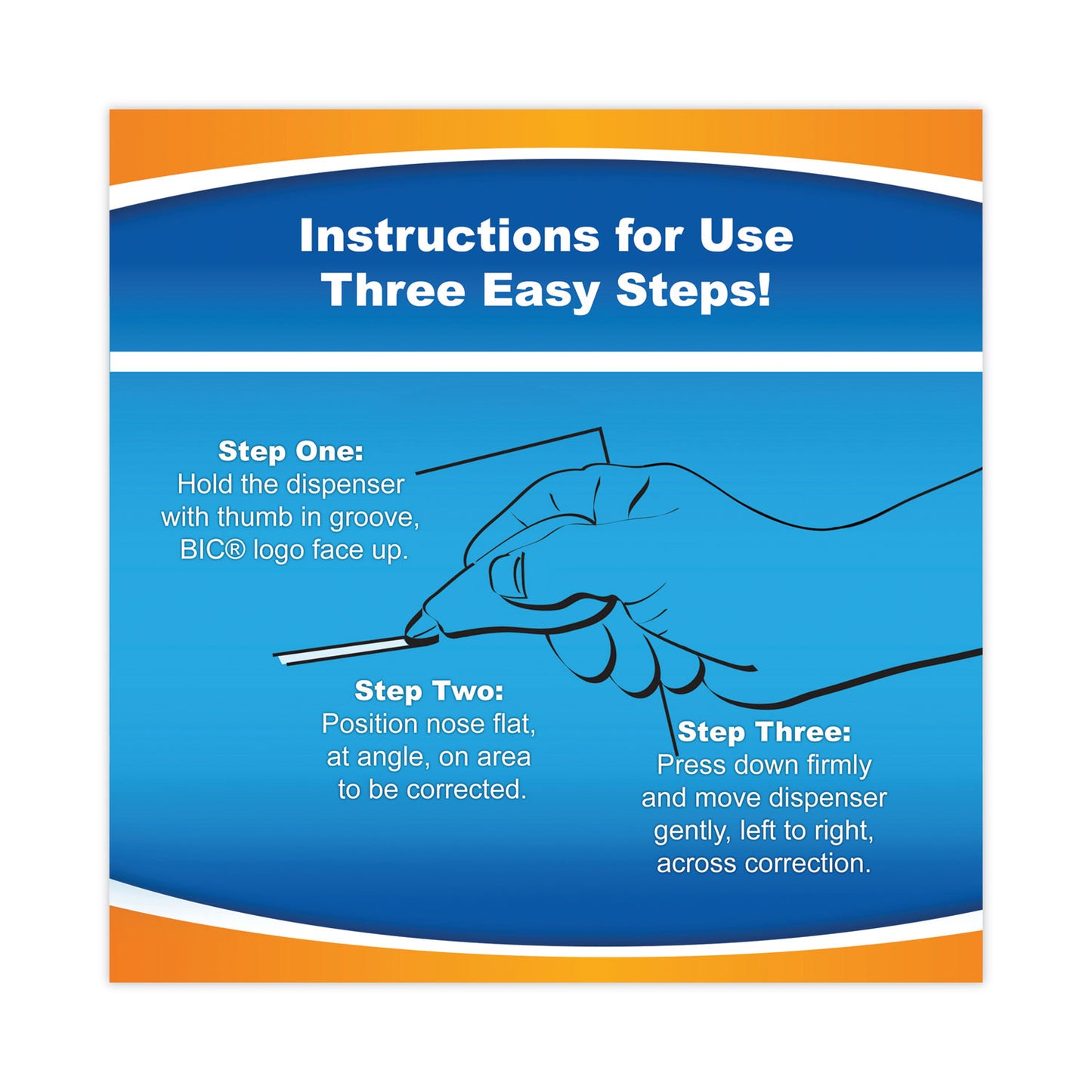 BIC Wite-Out EZ Correct Correction Tape, Non-Refillable, Randomly Assorted Applicator Colors, 0.17" x 472" (WOTAPP11)