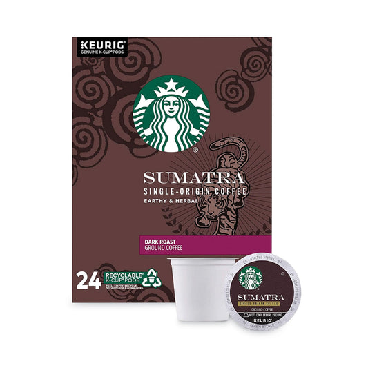 Starbucks Sumatra Coffee K-Cups, Sumatra, 0.4 oz K-Cup, 96/Box (12565254CT)