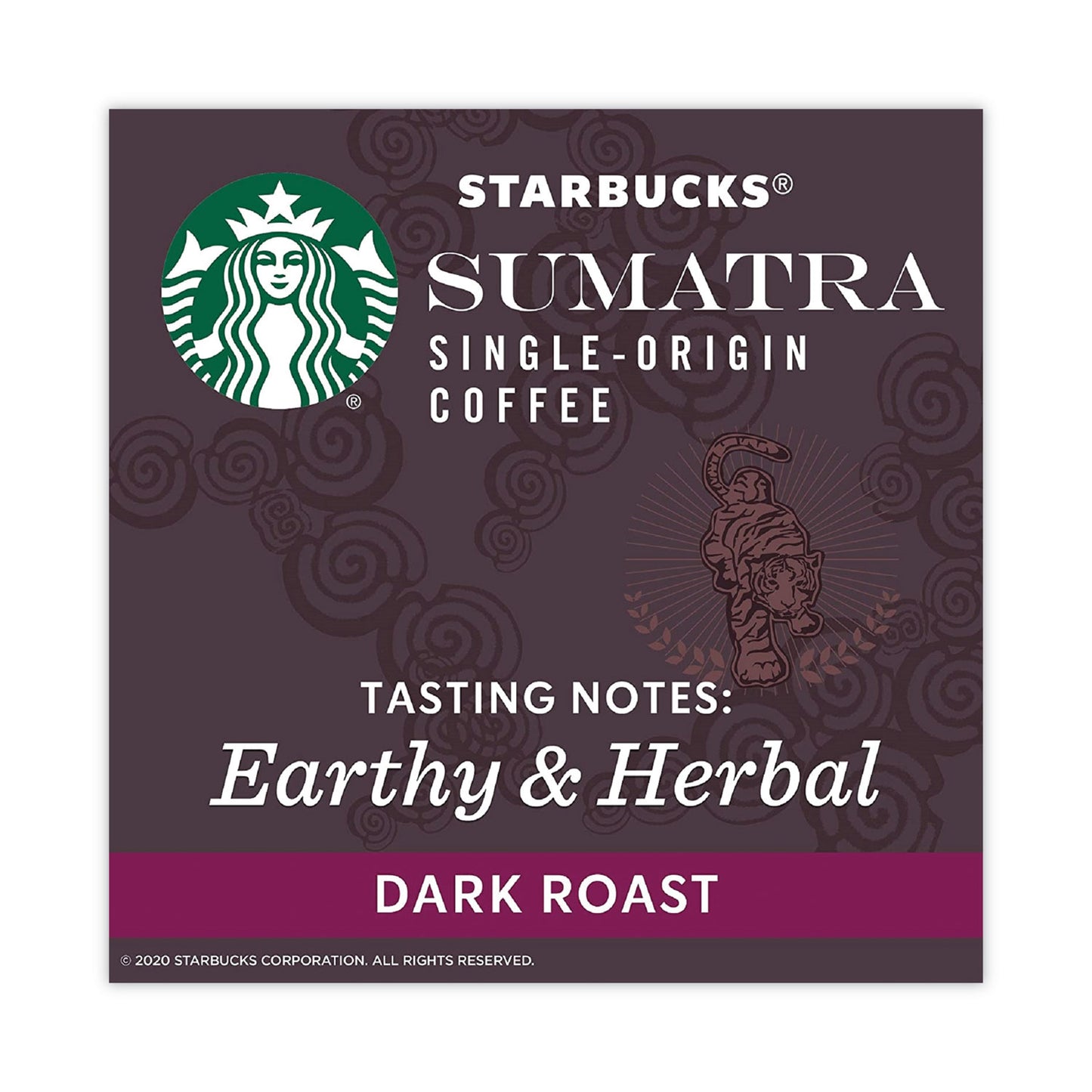 Starbucks Sumatra Coffee K-Cups, Sumatra, 0.4 oz K-Cup, 96/Box (12565254CT)