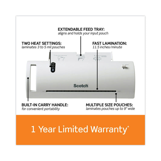 Scotch Laminator Value Pack - Scotch Thermal Laminator, 9" Wide (TL902VP)