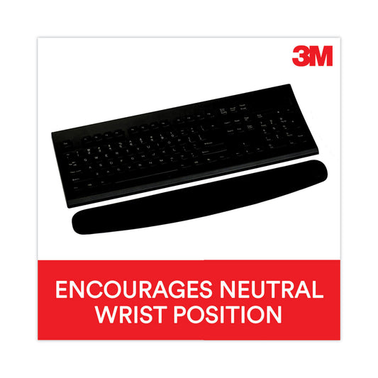 3M Antimicrobial Foam Keyboard Wrist Rest, 18 x 2.75, Black (WR209MB)