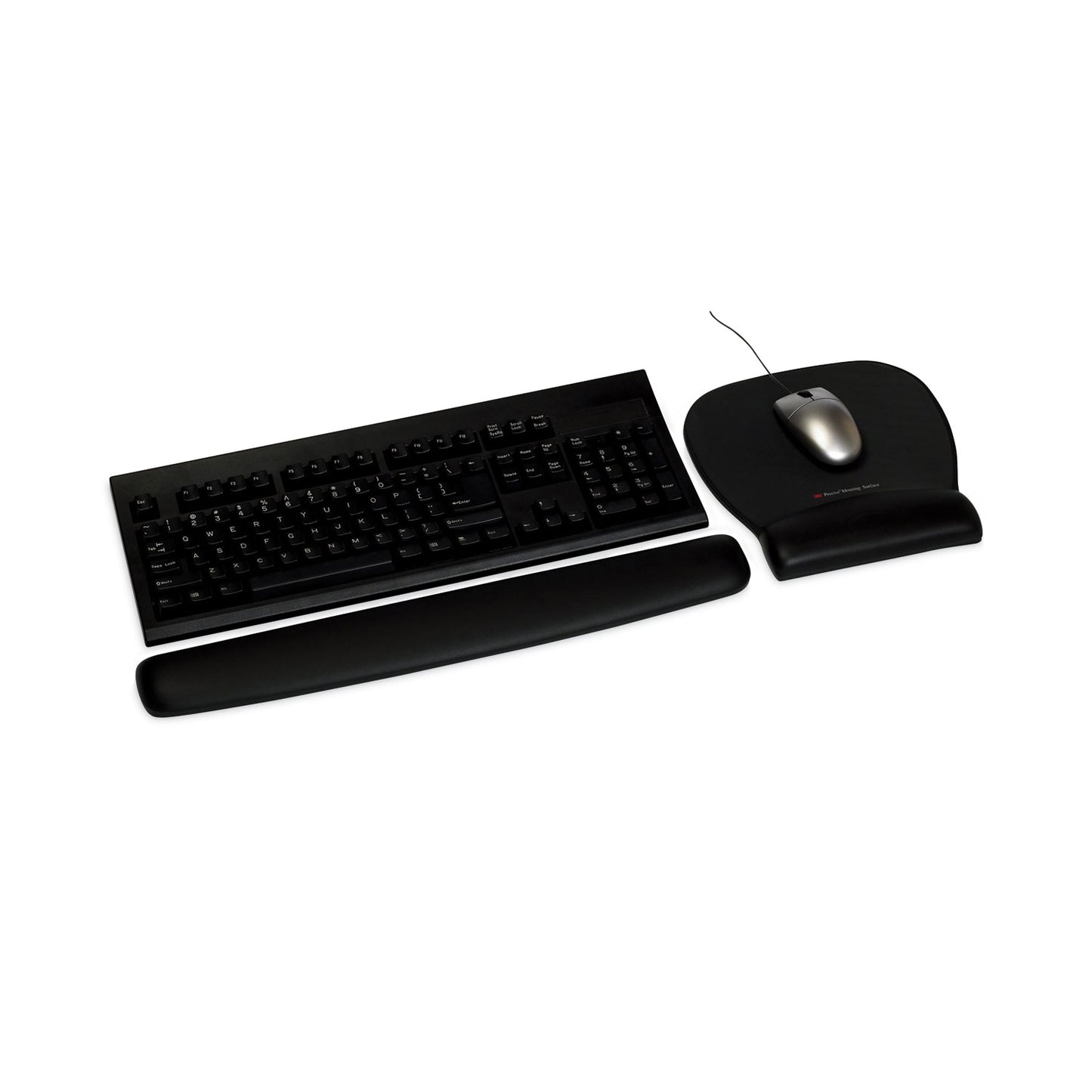 3M Antimicrobial Foam Keyboard Wrist Rest, 18 x 2.75, Black (WR209MB)