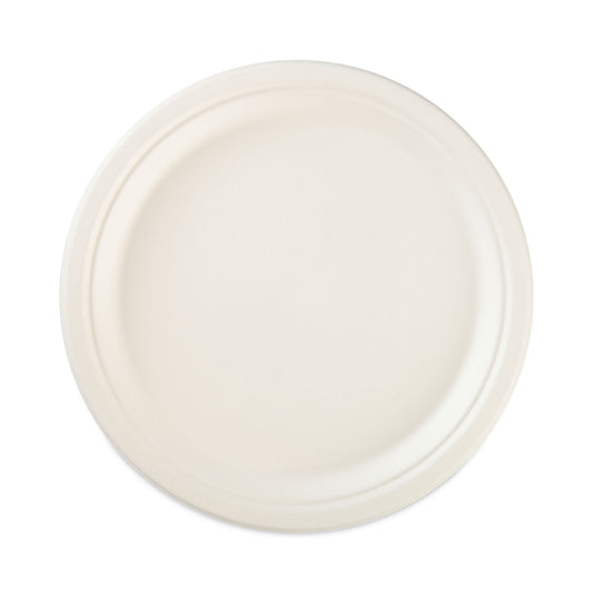 Hefty ECOSAVE Tableware, Plate, Bagasse, 6.75" dia, White, 30/Pack (D77300PK)