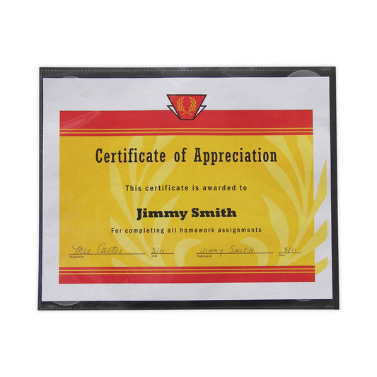 C-Line Cubicle Keepers Hook and Loop-Backed Display, 9.2 x 11.41, Velcro Mount, Clear, 2/Pack (38911)