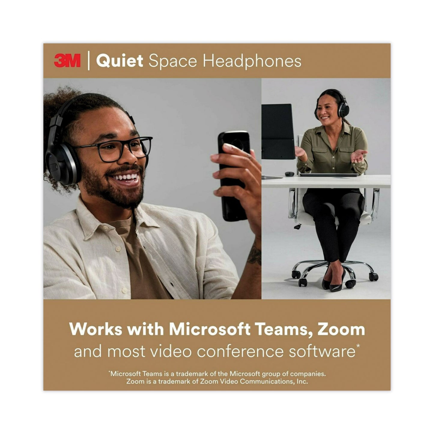 3M Quiet Space Headphones, Black (QUIETSPSIOC)