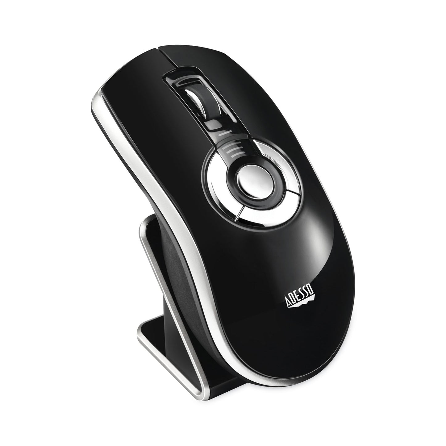 Adesso Air Mouse Elite Wireless Presenter Mouse, 2.4 GHz Frequency/100 ft Wireless Range, Left/Right Hand Use, Black (IMOUSEP20)