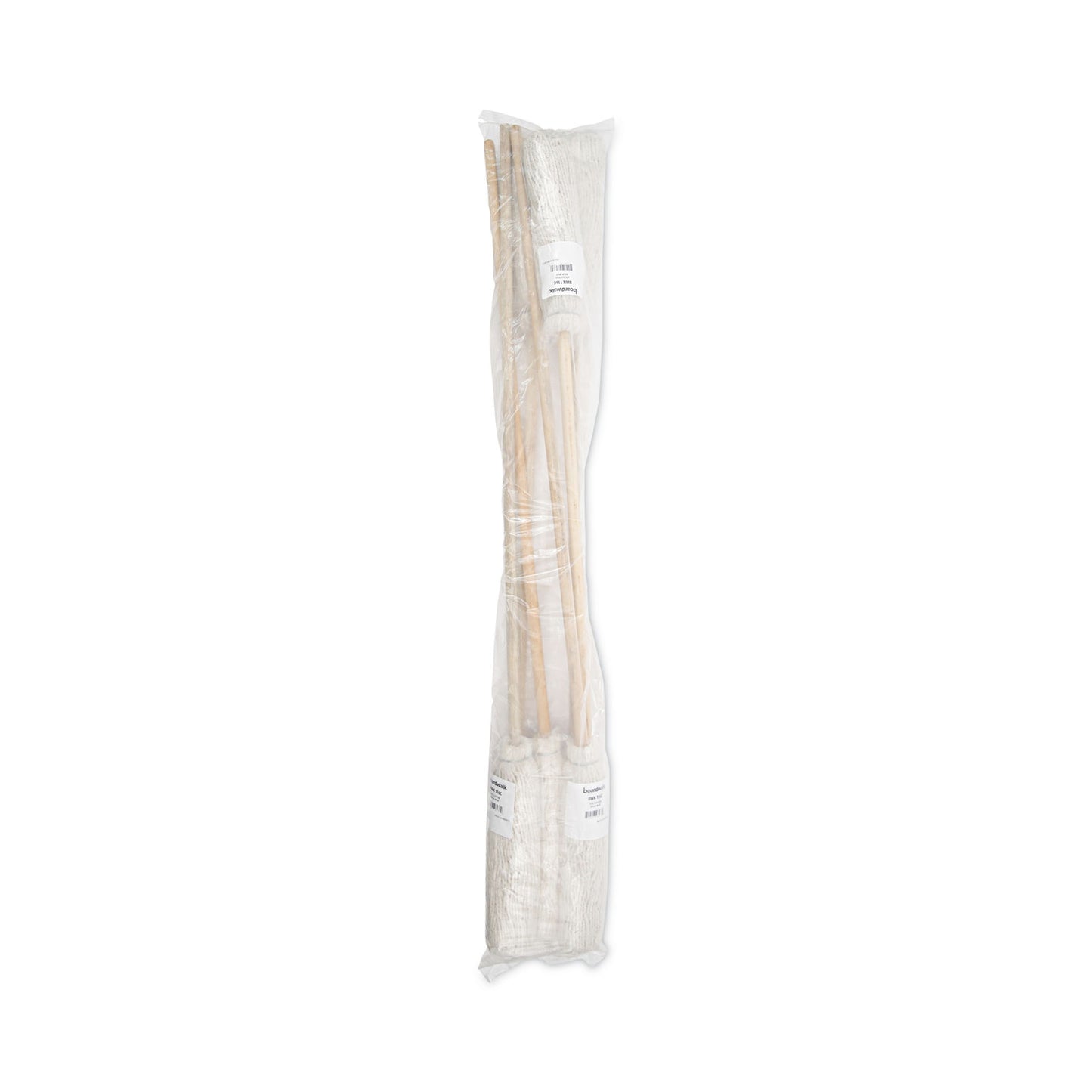 Boardwalk Handle/Deck Mops, #16 White Cotton Head, 48" Natural Wood Handle (116C)