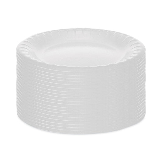 Pactiv Placesetter Deluxe Laminated Foam Dinnerware, Plate, 6" dia, White, 1,000/Carton (0TK100060000)